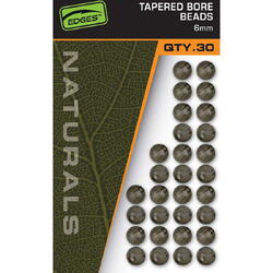BILUTE DE CAUCIUC NATURALS TAPERED BORE BEADS 6MM 30BUC/SET