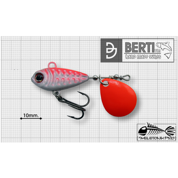 BERTI SPINNER SKELETONIK PRO FLUO ORANGE 20G RED BACK