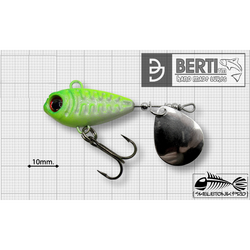 BERTI SPINNER SKELETONIK PRO COLORADO NICKEL 24G WHITE-CHARTREUSE