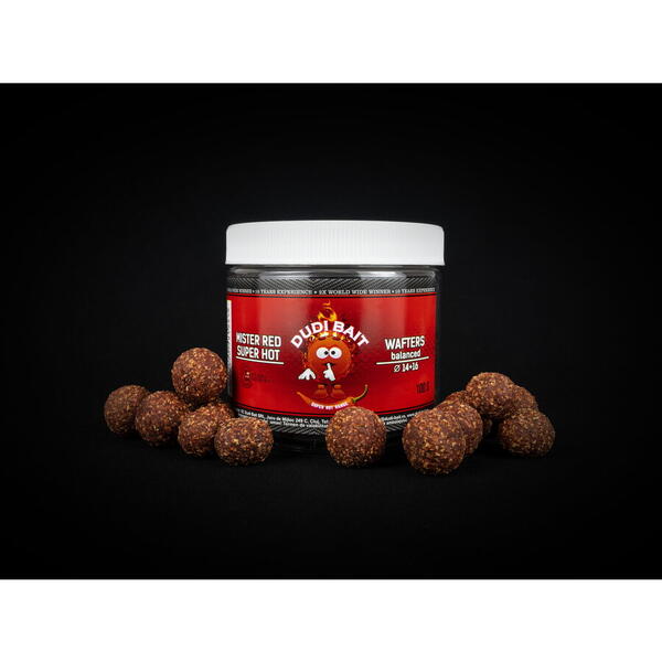 DUDI BAIT BOILIES DE CARLIG MISTER RED SUPER HOT WAFTERS 18+20MM 100G