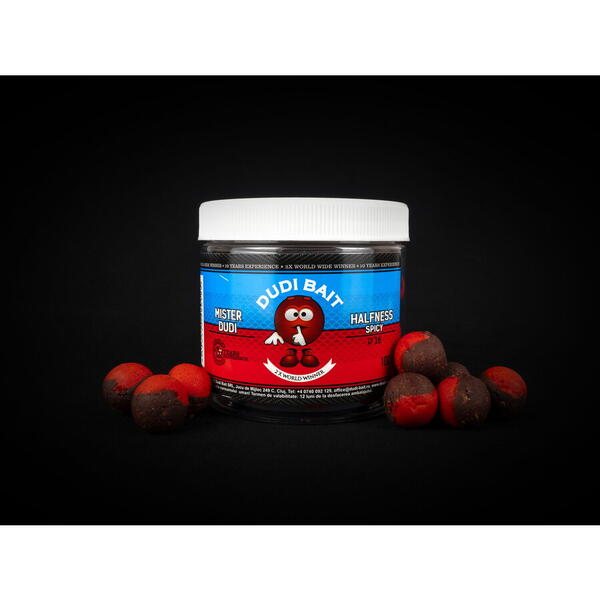 DUDI BAIT BOILIES DE CARLIG MISTER DUDI HALFNESS SPICY FISH 16MM 100G