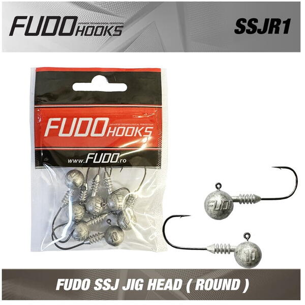 JIG TACKLE FUDO SSJ JIG HEAD ROUND NR.1/0 14G 6BUC/PL