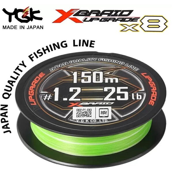 FIR TACKLE YGK X-BRAID UPGRADE X8 VERDE FLUO 150M/30LBS