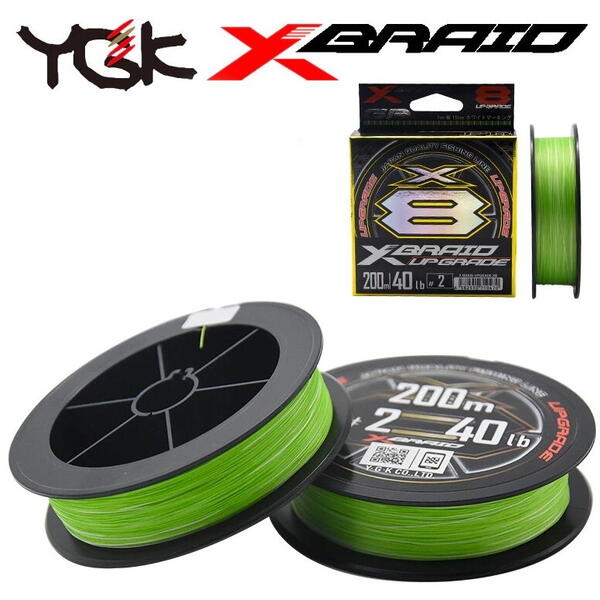 FIR TACKLE YGK X-BRAID UPGRADE X8 VERDE FLUO 200M/45LBS