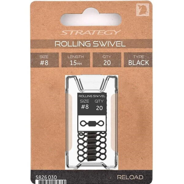 GAMAKATSU VARTEJ STRATEGY CU RULMENT RELOAD ROLLING SWIVEL NR.8 20BUC/PL