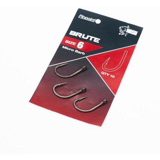 NASH TACKLE CARLIG PINPOINT BRUTE MICRO BARBED 10BUC/PL NR.6