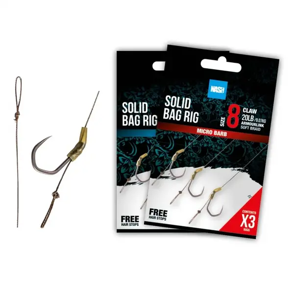 NASH TACKLE MONTURA SOLID BAG RIG BARBED NR.6