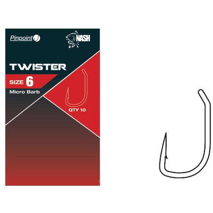 NASH TACKLE CARLIG TWISTER MICRO BARBED NR.6