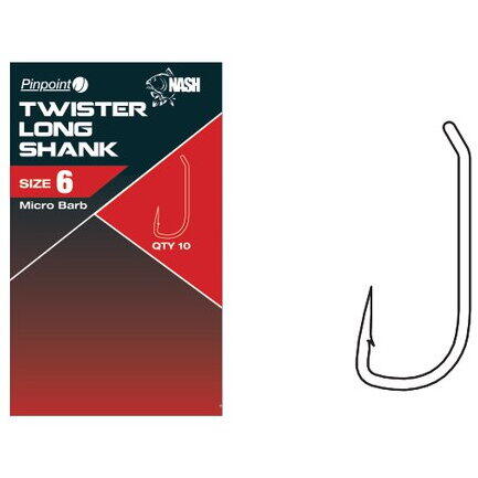 NASH TACKLE CARLIG TWISTER LONG SHANK NR.6