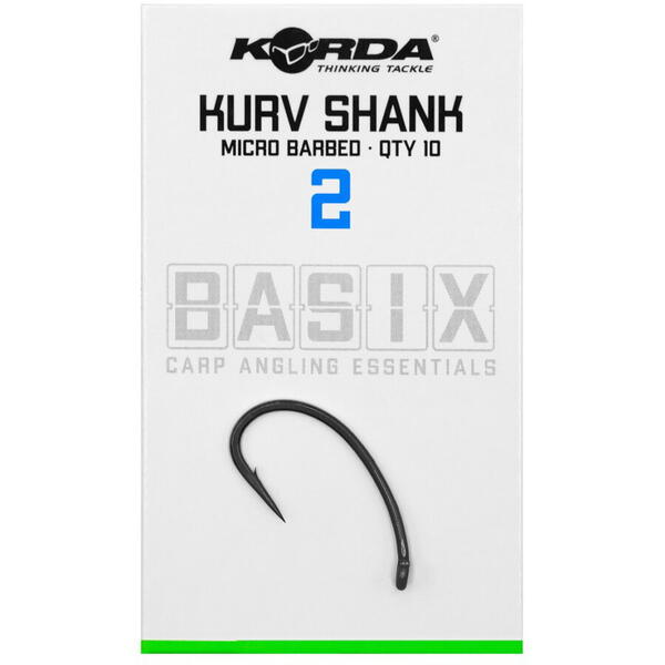 KORDA CARLIG BASIX KURV BARBED NR.2 10BUC/PL