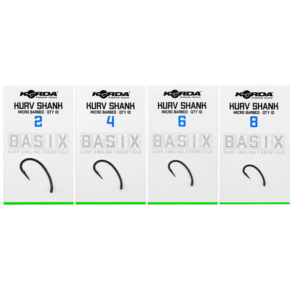 KORDA CARLIG BASIX KURV BARBED NR.4 10BUC/PL