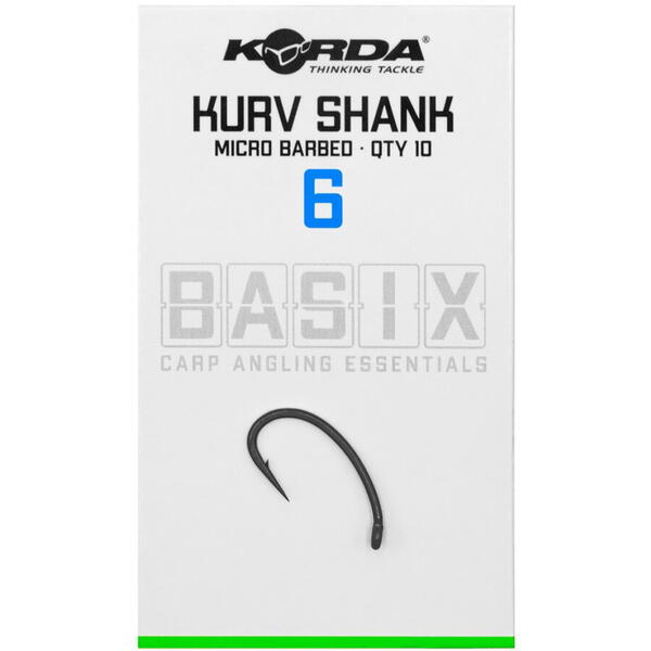 KORDA CARLIG BASIX KURV BARBED NR.6 10BUC/PL