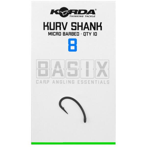 KORDA CARLIG BASIX KURV BARBED NR.8 10BUC/PL