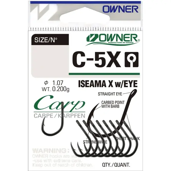OWNER CARLIG C-5X CARP ISEAMA X WITH EYE NR.6 10BUC/PL