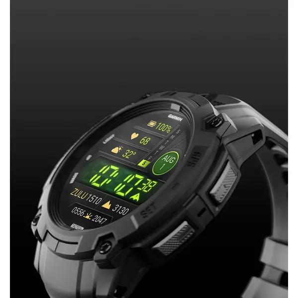 GARMIN CEAS INSTINCT.3 AMOLED TACTICAL BLACK CUREA NEAGRA 50MM