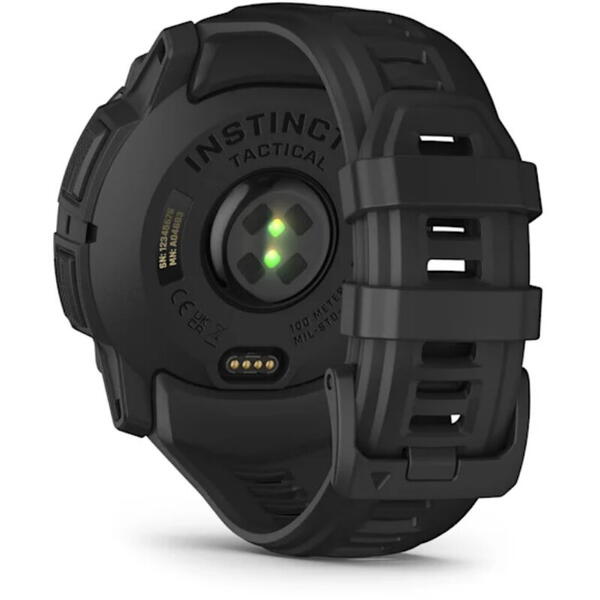 GARMIN CEAS INSTINCT.3 AMOLED TACTICAL BLACK CUREA NEAGRA 50MM