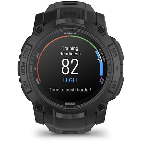 GARMIN CEAS INSTINCT.3 AMOLED TACTICAL BLACK CUREA NEAGRA 50MM