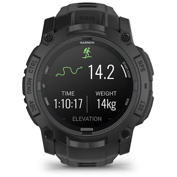 GARMIN CEAS INSTINCT.3 AMOLED TACTICAL BLACK CUREA NEAGRA 50MM
