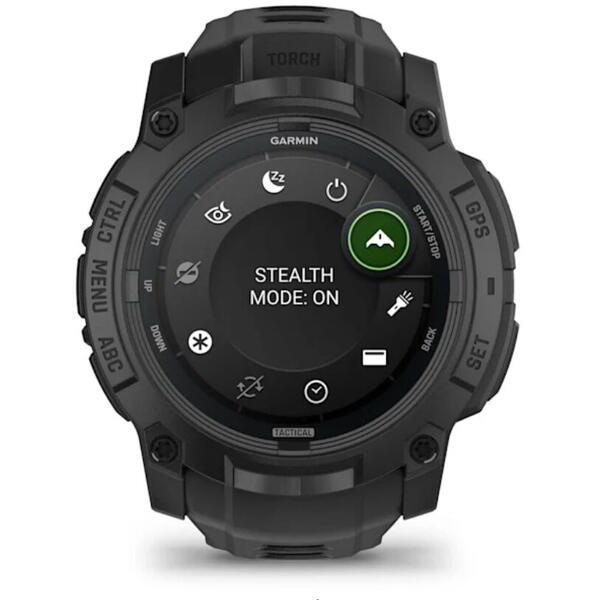 GARMIN CEAS INSTINCT.3 AMOLED TACTICAL BLACK CUREA NEAGRA 50MM