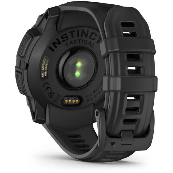 GARMIN CEAS INSTINCT.3 SOLAR TACTICAL BLACK CUREA NEAGRA 45MM