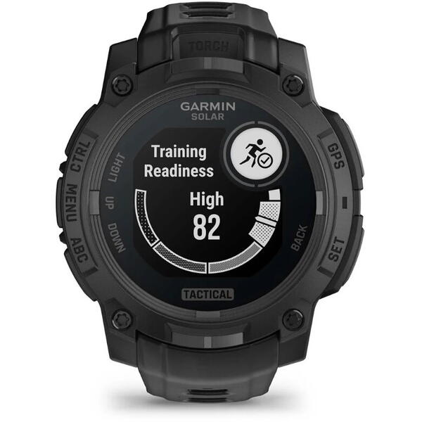 GARMIN CEAS INSTINCT.3 SOLAR TACTICAL BLACK CUREA NEAGRA 45MM