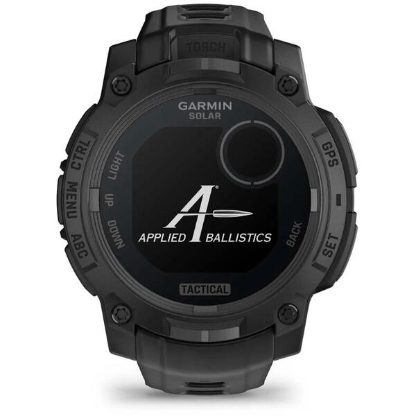 GARMIN CEAS INSTINCT.3 SOLAR TACTICAL BLACK CUREA NEAGRA 45MM