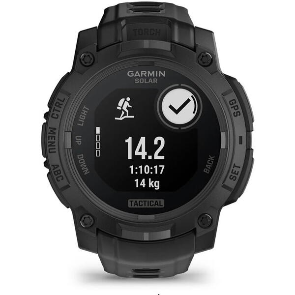GARMIN CEAS INSTINCT.3 SOLAR TACTICAL BLACK CUREA NEAGRA 45MM