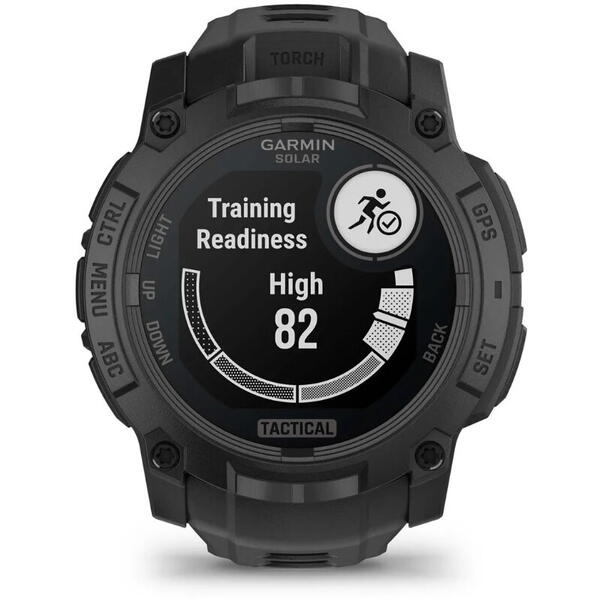 GARMIN CEAS INSTINCT.3 SOLAR TACTICAL BLACK CUREA NEAGRA 50MM