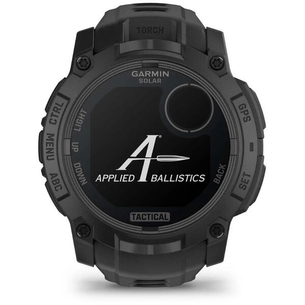 GARMIN CEAS INSTINCT.3 SOLAR TACTICAL BLACK CUREA NEAGRA 50MM