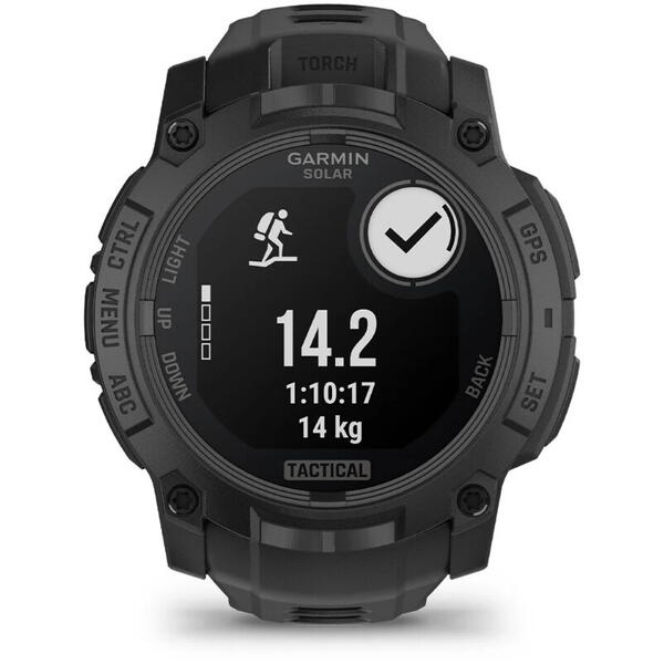 GARMIN CEAS INSTINCT.3 SOLAR TACTICAL BLACK CUREA NEAGRA 50MM
