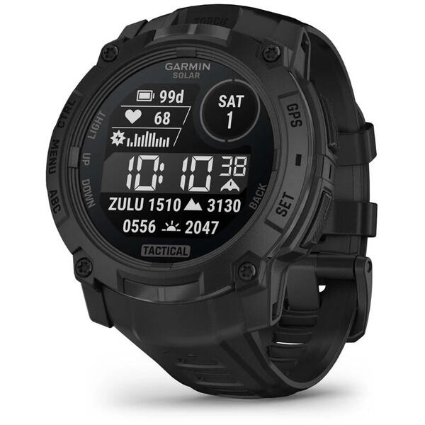 GARMIN CEAS INSTINCT.3 SOLAR TACTICAL BLACK CUREA NEAGRA 50MM