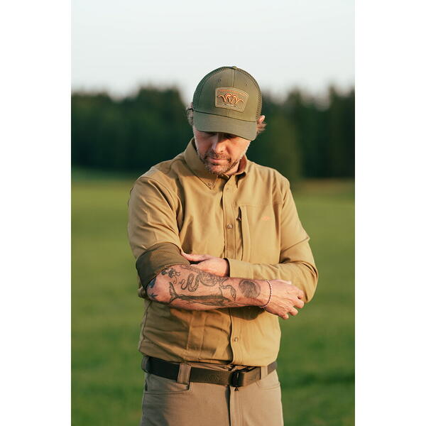 BLASER SAPCA BADGE CAP ARGALI DARK OLIVE (566)