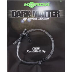 MONT. CU VARTEJ RAPID DARK MATTER LEADER QC SWIVEL CLEAR 30LBS/30 CM