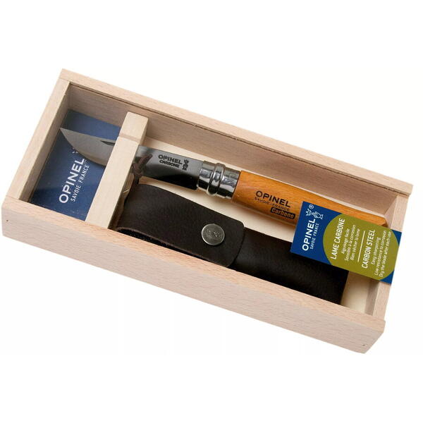 OPINEL BRICEAG CARBON NR.8 LAMA=80MM+TEACA+CUTIE LEMN