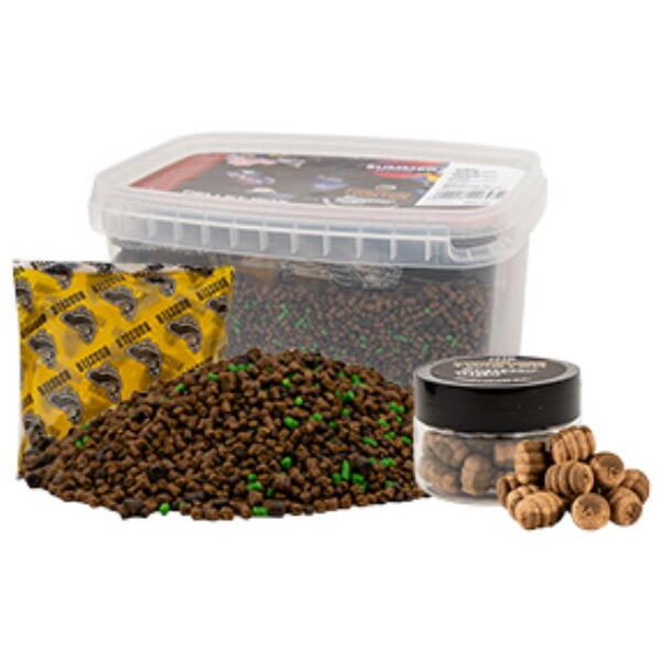 PELETE ENERGOFISH MIX SUMMER BOX SQUID+TWISTER GREEN-BETAIN 400G/150ML