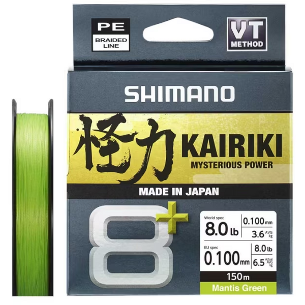 SHIMANO FIR TEXTIL KAIRIKI 8+ GREEN 010MM/7,3KG/150M