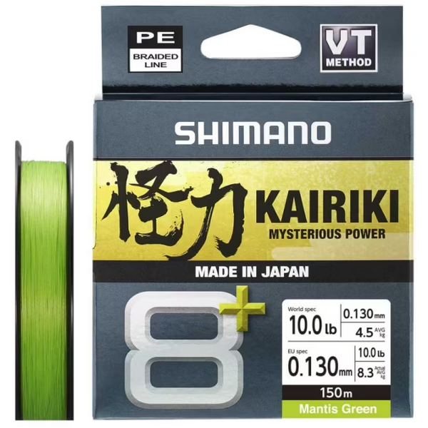 SHIMANO FIR TEXTIL KAIRIKI 8+ GREEN 013MM/9,1KG/150M