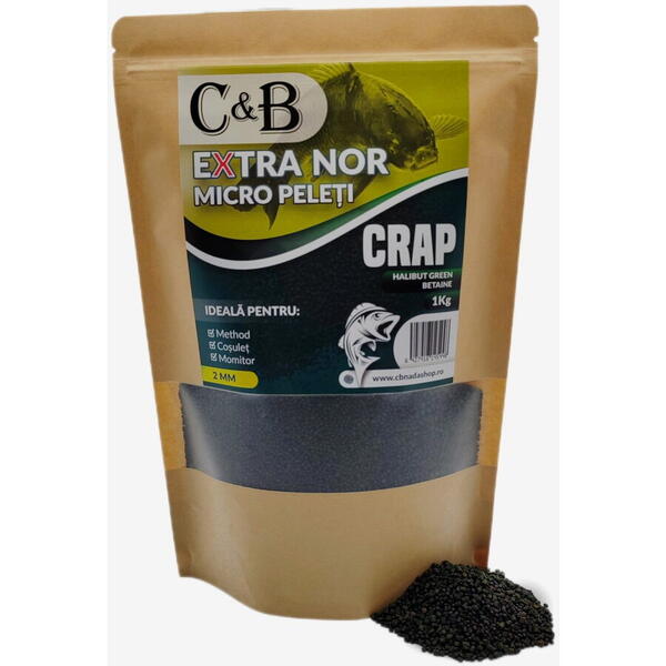 ARROW INT. MICROPELETI C&B EXTRA NOR HALIBUT GREEN BETAINE 2MM 1KG