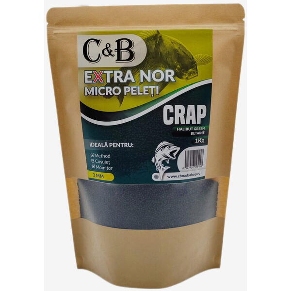 ARROW INT. MICROPELETI C&B EXTRA NOR HALIBUT GREEN BETAINE 2MM 1KG