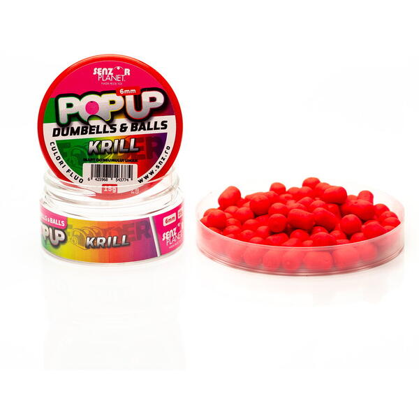 SENZOR POP-UP DUMBELLS&BALLS KRILL ROZ 6MM 15G