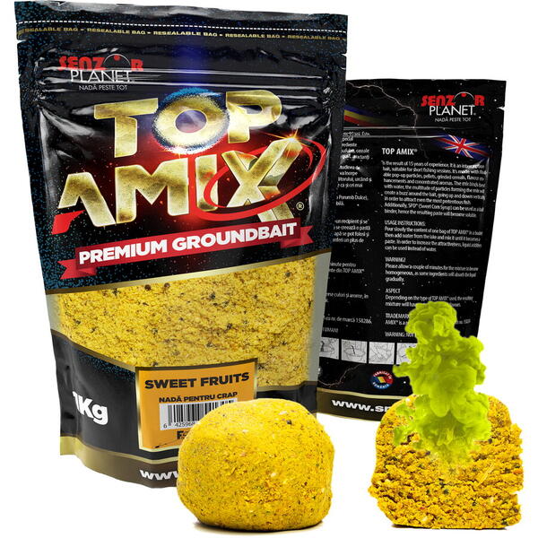 SENZOR NADA AMIX METHOD FEEDER SWEET FRUITS ALB/GALBEN 1KG
