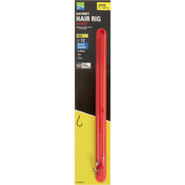PRESTON INNOVATION MONT. BAYONET HAIR RIGS NR.10/38CM 8BUC/PL