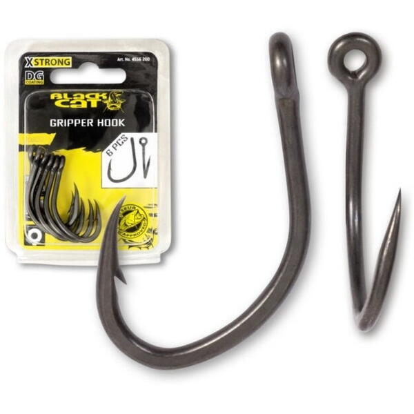 PRESTON INNOVATION CARLIG BLACK CAT GRIPPER HOOK DG COATING 1/0 6BUC/PL