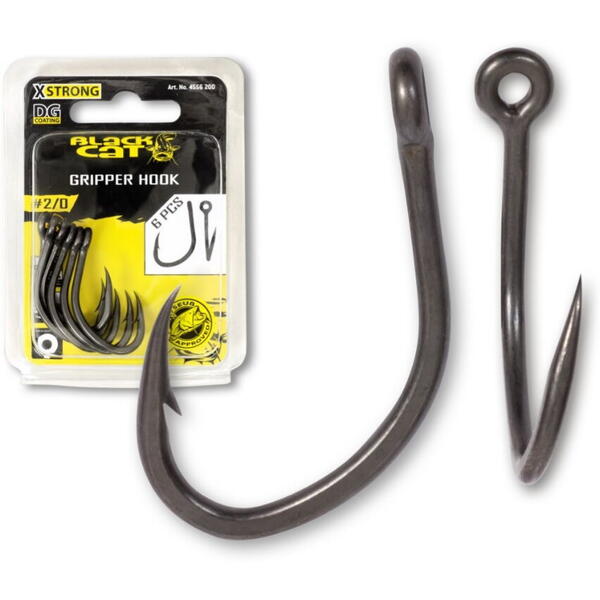 PRESTON INNOVATION CARLIG BLACK CAT GRIPPER HOOK DG COATING 2/0 6BUC/PL