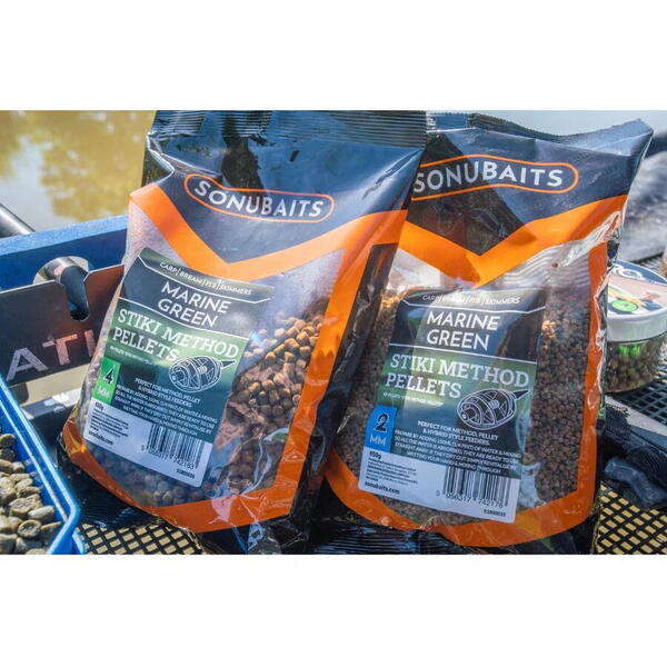 PRESTON INNOVATION PELETE SONUBAITS MARINE GREEN STIKI METHOD PELLET 2MM 650G