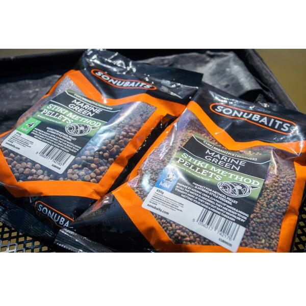 PRESTON INNOVATION PELETE SONUBAITS MARINE GREEN STIKI METHOD PELLET 4MM 650G