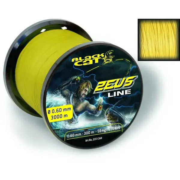 PRESTON INNOVATION FIR BLACK CAT ZEUS LINE 060MM/59KG/3000M YELLOW