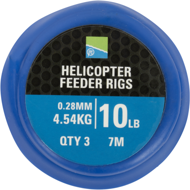 PRESTON INNOVATION MONTURA HELICOPTER FEEDER RIGS 028MM/4,54KG/7M 3BUC/PL