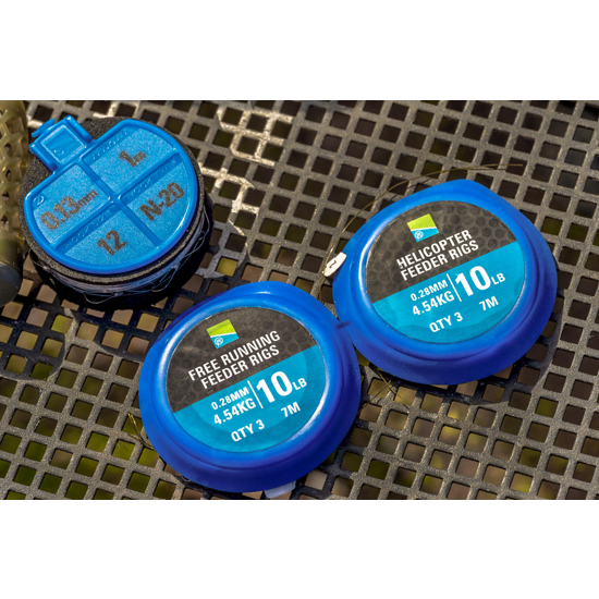 PRESTON INNOVATION MONTURA HELICOPTER FEEDER RIGS 028MM/4,54KG/7M 3BUC/PL