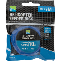 PRESTON INNOVATION MONTURA HELICOPTER FEEDER RIGS 028MM/4,54KG/7M 3BUC/PL